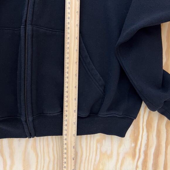 SKIMS Black Onyx Cotton Fleece Full Zip Hoodie Size Small - Picture 10 of 10